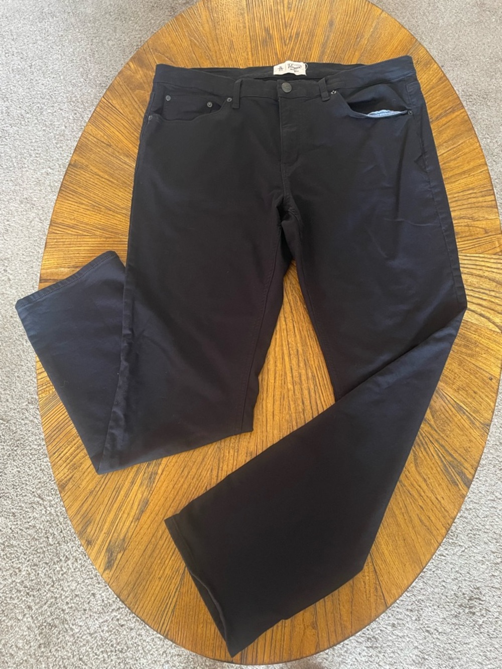 Original Penguin Men's Black Chinos - Straight Fit 38x32